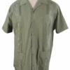 King Size Island Short Sleeve Olive Green Guayabera Shirt 2X -Big&Tall Outlet ksguayabera 95053.1719516518