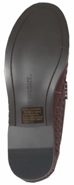 King Size Brown Weave Loafers Size 10 Extra Wide -Big&Tall Outlet kslfrsole 45663.1720797221