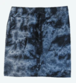King Size Navy Marble Lightweight Fleece Tie Dye Shorts 4X, 5X, 6XT