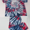 King Size 2 Piece Red, White And Blue Tie Dye Lounge Set LT, XLT -Big&Tall Outlet ksrwhbltiedyeset 04457.1732217219