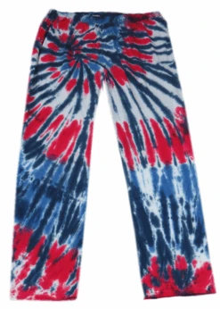 King Size 2 Piece Red, White And Blue Tie Dye Lounge Set LT, XLT -Big&Tall Outlet kstiedyebottom 25645.1732217249