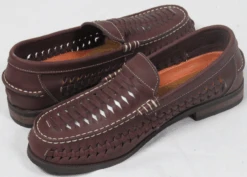 King Size Brown Weave Loafers Size 10 Extra Wide