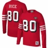 Mitchell & Ness San Francisco 49ers Jerry Rice Scarlet Retired Player Name & Number Long Sleeve Tee XLT, 2X -Big&Tall Outlet mnjerryricelstee 91725.1664376407