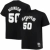 Mitchell & Ness David Robinson San Antonio Spurs Hardwood Classics Name & Number Tee 2X, 2XT, 3X 2 Mitchell & Ness David Robinson San Antonio Spurs Hardwood Classics Name & Number Tee 2X, 2XT, 3X -Big&Tall Outlet mnsaspurstee 89942.1664390102