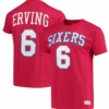 Mitchell & Ness Philadelphia 76'ers Julius Erving Name And Number Tee Shirt, 3X, 4X -Big&Tall Outlet mnsixerservingtee 34436.1698425951