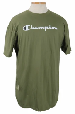 Champion Heritage Script Logo Olive Green Short Sleeve Tee Shirt, 3X