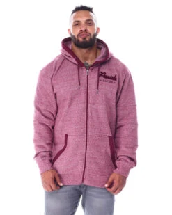 Parish Nation Full Zip Marled Hoodie 3 Colors 3X, 4X 12 Parish Nation Full Zip Marled Hoodie 3 Colors 3X, 4X -Big&Tall Outlet parishhoodburgundyfront 79428.1611001862