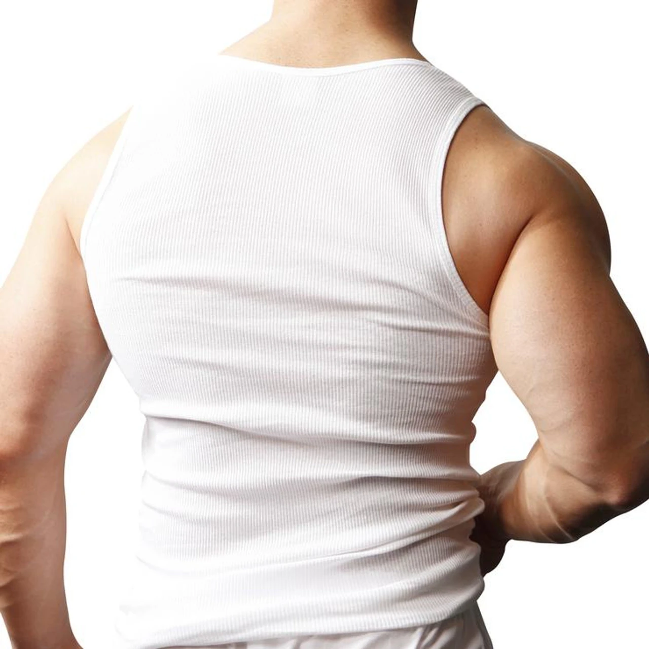 Players A-Shirt Undershirt 2 Pack White 2X, 3X, 4X, 5X 4 Players A-Shirt Undershirt 2 Pack White 2X, 3X, 4X, 5X - Image 2