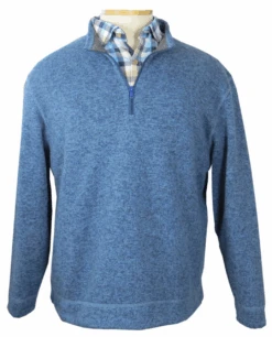 Premium Big & Tall Catalog Label Quarter Zip Fleece Sweater 3 Colors LT, XLT, 2X, 2XT, 3X, 3XT, 4X -Big&Tall Outlet wpswtrindigo 92586.1708538891