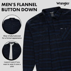 Wrangler Long Sleeve Flannel Shirt 6 Colors XLT, 2X, 2XT, 3X, 3XT, 4X, 4XT, 5X, 5XT -Big&Tall Outlet wrnglrflnlgraphic2 66662.1705082668