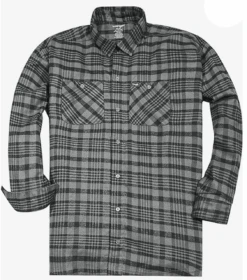Wrangler Long Sleeve Flannel Shirt 6 Colors XLT, 2X, 2XT, 3X, 3XT, 4X, 4XT, 5X, 5XT -Big&Tall Outlet wrnglrflnlgray 84219.1705077892