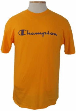 Champion Classic Script Logo Lightweight Yellow Short Sleeve Tee 1X, 2X